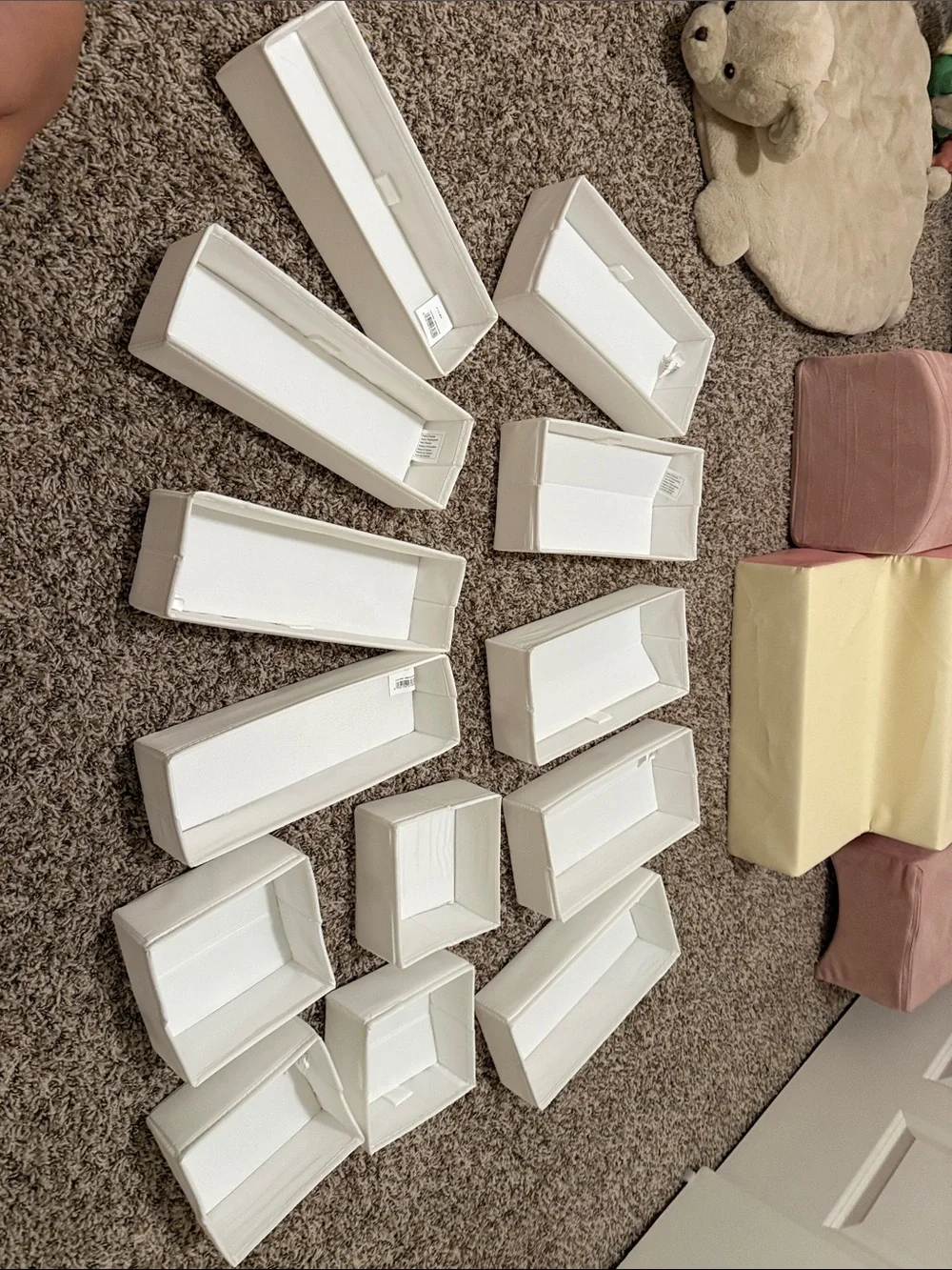 White Drawer Organizer Bins - Multipurpose Home Storage